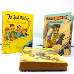 Three 1940’s vintage books - Roy Rogers/Real Macoy’s/Annie Oakley Books